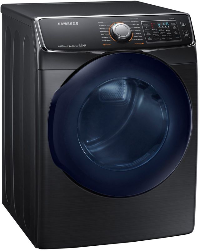 Samsung 7.5 Cu. Ft. Fingerprint Resistant Black Stainless Steel Front Load Gas Dryer-1