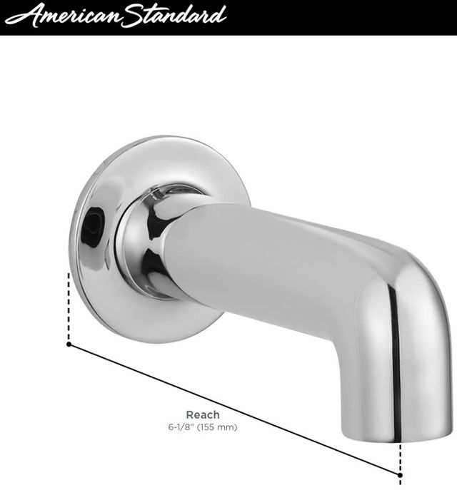American Standard Studio® S Brushed Nickel IPS Non-Diverter Tub Spout-2