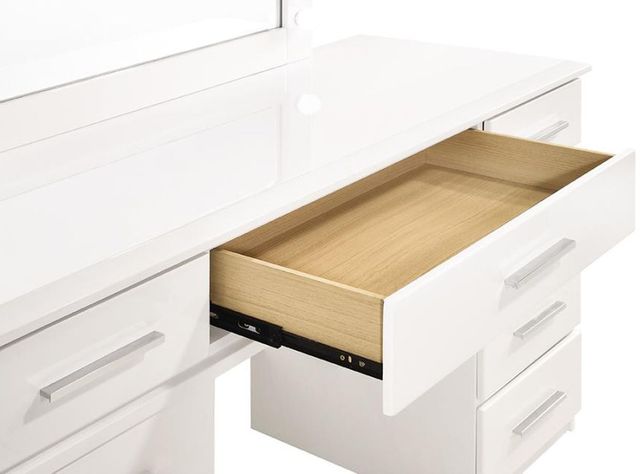 Coaster® Felicity 2-Piece Glossy White Vanity Desk Set-1
