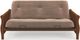 dhp furniture® Tan Wood Futon with Arms-3
