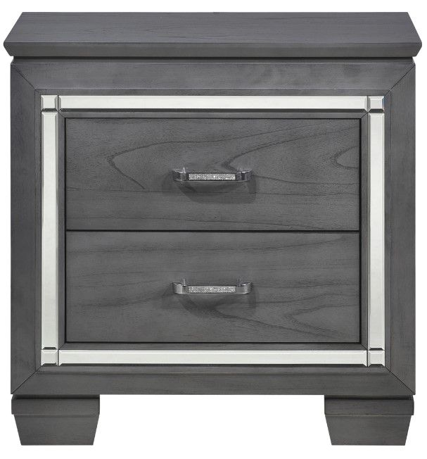 Homelegance® Allura Gray Nightstand-2