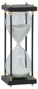 A & B Home Black Hourglass with Wooden Frame-0