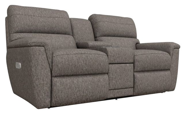 La-Z-Boy® Ava Onyx Power Reclining Loveseat with Console and Headrest-0