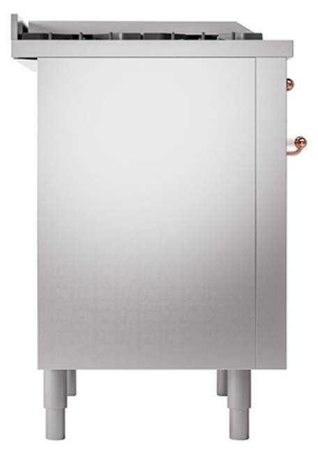 Ilve® Nostalgie II Noblesse 36'' Stainless Steel Pro Style Dual Fuel Range with Copper Trim-2
