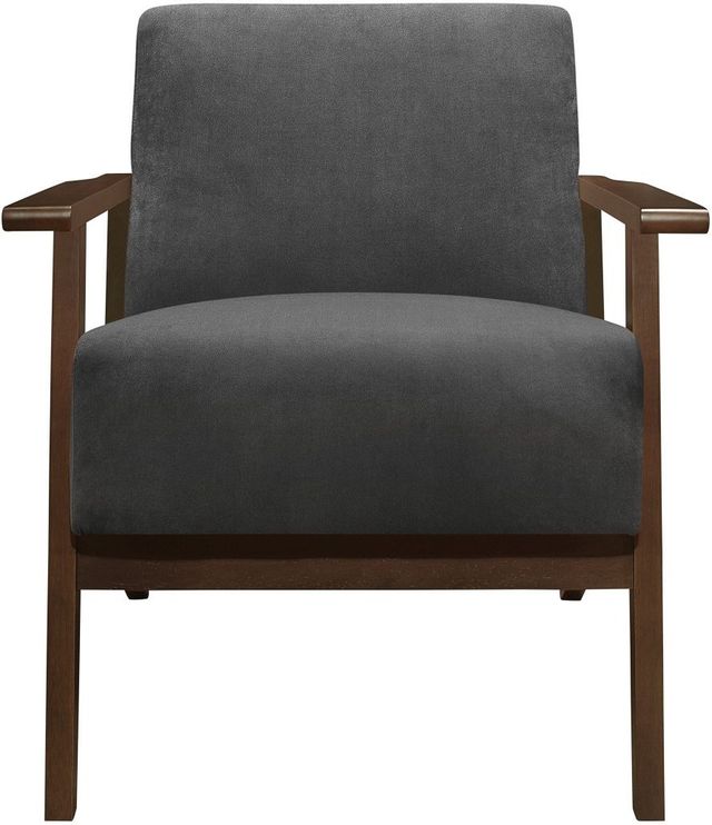 Mazin Furniture August Dark Gray Upholstered Accent Chair-1