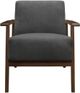 Mazin Furniture August Dark Gray Upholstered Accent Chair-1