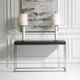 Uttermost® Jase Black Console Table with Brushed Nickel Base-1