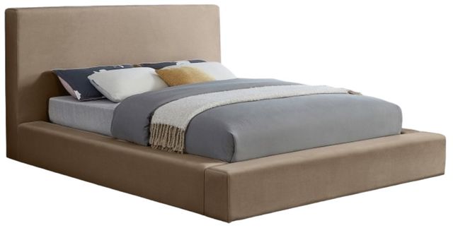Meridian Furniture Dorian Taupe King Upholstered Panel Bed-0