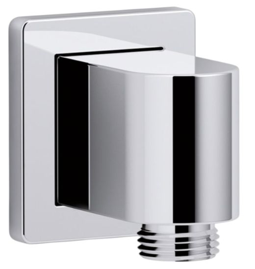 KOHLER® Awaken® Polished Chrome Wall-Mount Supply Elbow with Check Valve-0