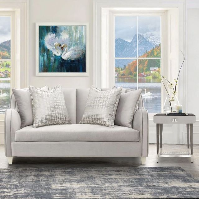 Michael Amini® Roxbury Park Slate Loveseat-1