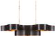 Currey & Company Grand Lotus Comtemoprary Gold Leaf/Satin Black Chandelier-0