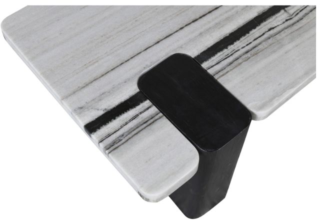 Meridian Furniture Ravenna Panda Marble Coffee Table with Black Base-3