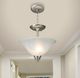 YHD Ribbon Falls Satin Nickel/White 13'' Pendant-1