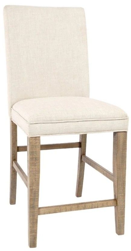 Jofran Inc. Carlyle Crossing 7-Piece Brown Trestle Counter Dining Table Set-2