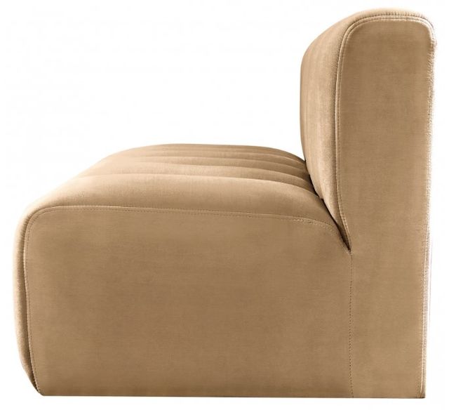 Meridian Furniture Arc 2-Piece Camel Velvet Sectional-3