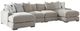 Benchcraft® Aslan Court 4-Piece Pebble U-Shape Sectional-0
