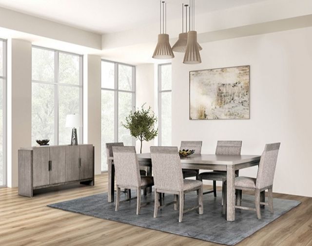 Furniture of America® Gristalt 7-Piece Gray/Stone Gray Dining Table Set-2