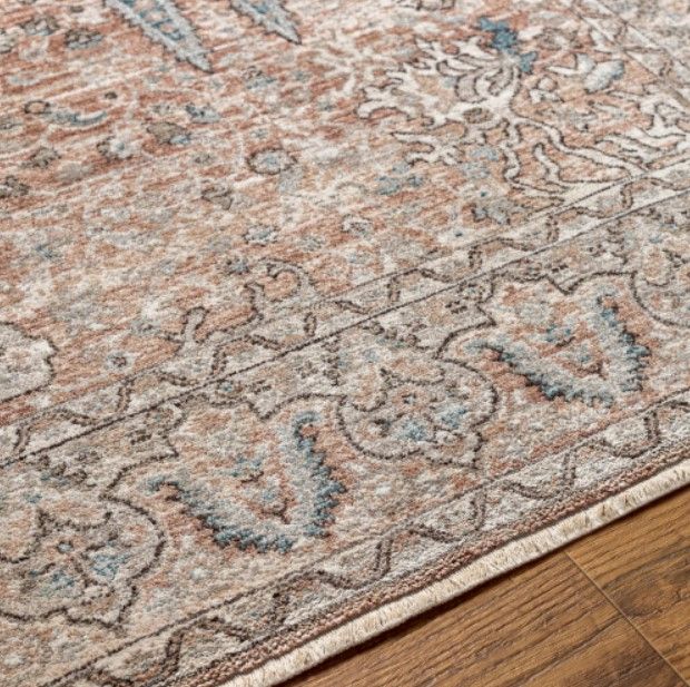 Surya Carlisle Cream/Medium Brown 4'x6' Area Rug-4