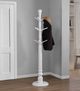 TEI Hardwood White Coat Stand-2