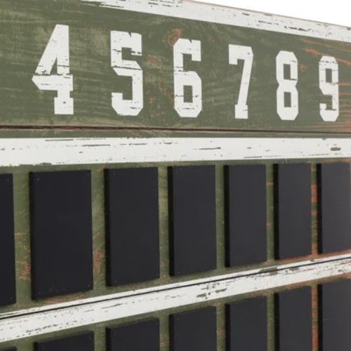 Stylecraft Old Ballpark Scoreboard Green/White Wall Art-4
