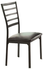 Mazin Furniture Flannery 5 Piece Black/Brown Dining Set-1