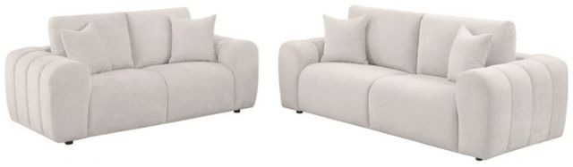 Coaster® Dorset 2-Piece White Upholstered Sofa Set-0