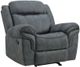 Elements International Sorrento Charcoal Manual Glider Recliner-0