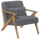 Homelegance® Chevron Gray/Brown Accent Chair-0