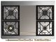 Ilve® Majestic III 40" Custom Pro Style Dual Fuel Natural Gas Range with Triple Glass Door and Brass Trim-2
