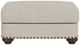 Flexsteel® Patterson Silver Driftwood Ottoman with Nailhead Trim-1