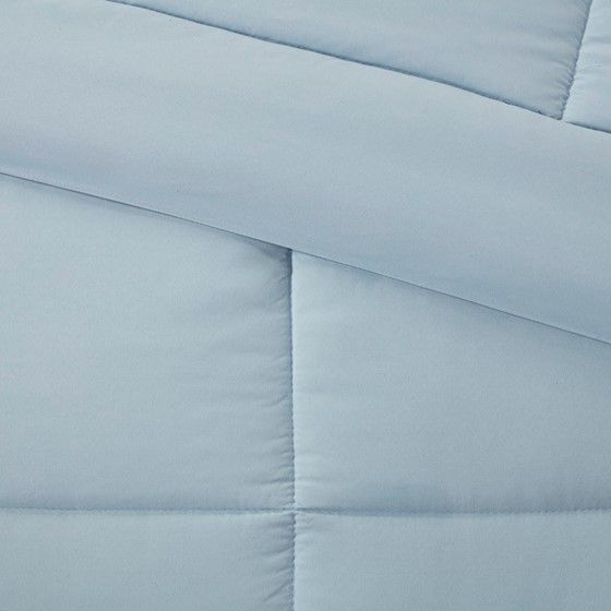 Olliix by Madison Park Sarasota Seafoam Blue Full/Queen Microcell Down Alternative Comforter Mini Set-2