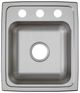 Elkay Lustertone® Classic Lustrous Satin 15'' x 18'' 3-Hole Single Bowl Drop-in ADA Sink-1