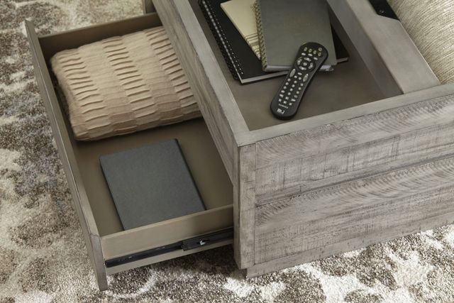 Signature Design by Ashley® Krystanza Weathered Gray Lift Top Coffee Table-2