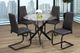 Titus Furniture T3461 Glass Top Dining Table with Black Metal Legs -1