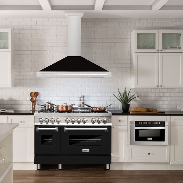 ZLINE 48" Black Matte Wall Mounted Range Hood -1