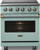 Viking® 5 Series 30" Splash Pro Style Electric Range with Brushed Brass Trim-2