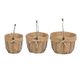 A & B Home 3-Piece Beige Baskets with Canvas Cloth Set-2
