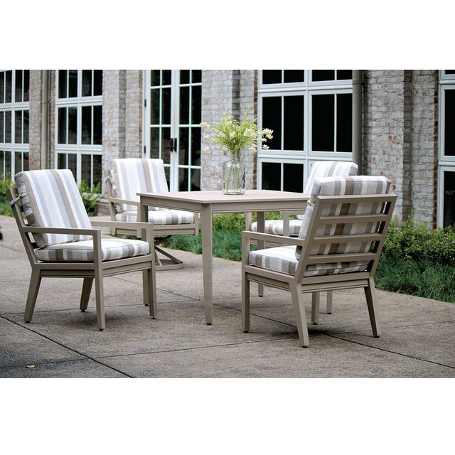 Lane Venture® Swivel Taupe/White Dining Chair-1