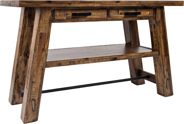 Jofran Inc. Cannon Valley Brown Trestle Sofa Console Table-0