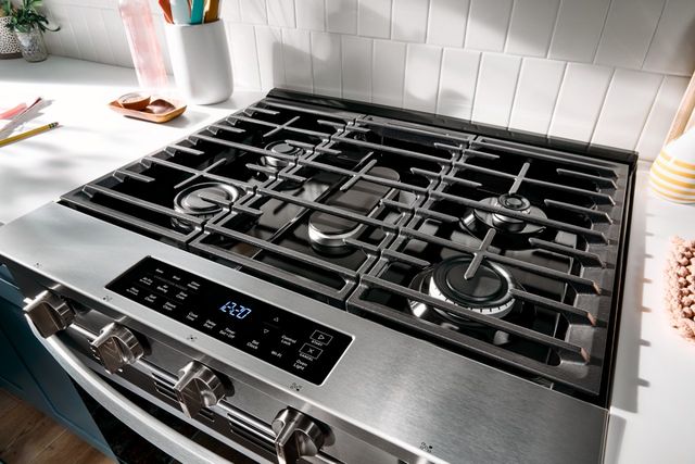 Whirlpool® 30" Black Stainless Steel Slide-In Gas Range with Air Cooking Technology-3