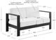 Linon Key Largo Black/White Aluminum/Fabric Outdoor Loveseat-2