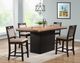Grainline 5 Piece Dining Set (Counter Height) Brown-1
