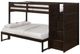 Elements International Sami Espresso Twin Over Full Bunk and Loft Bed with Drawer Steps-0