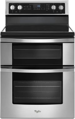 Whirlpool® 30" Stainless Steel Freestanding Double Oven Electric Range