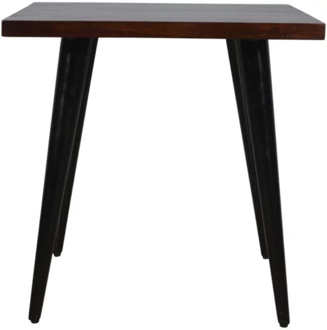 Jofran Inc. Prelude Walnut End Table with Black Base-3