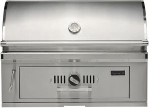 Front view of the Coyote® 36" Built-In Charcoal Stainless Steel Grill