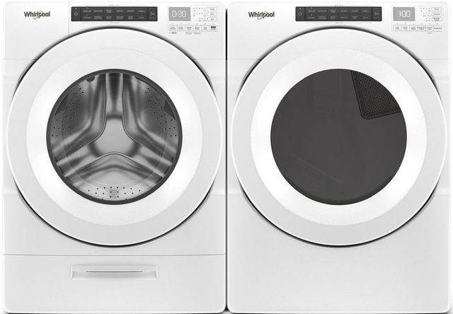 Whirlpool® White Front Load Washer & Electric Dryer Laundry Pair-0
