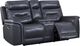 Leather Italia™ Georgetowne Bullard Gray Power Reclining Loveseat with Console-0
