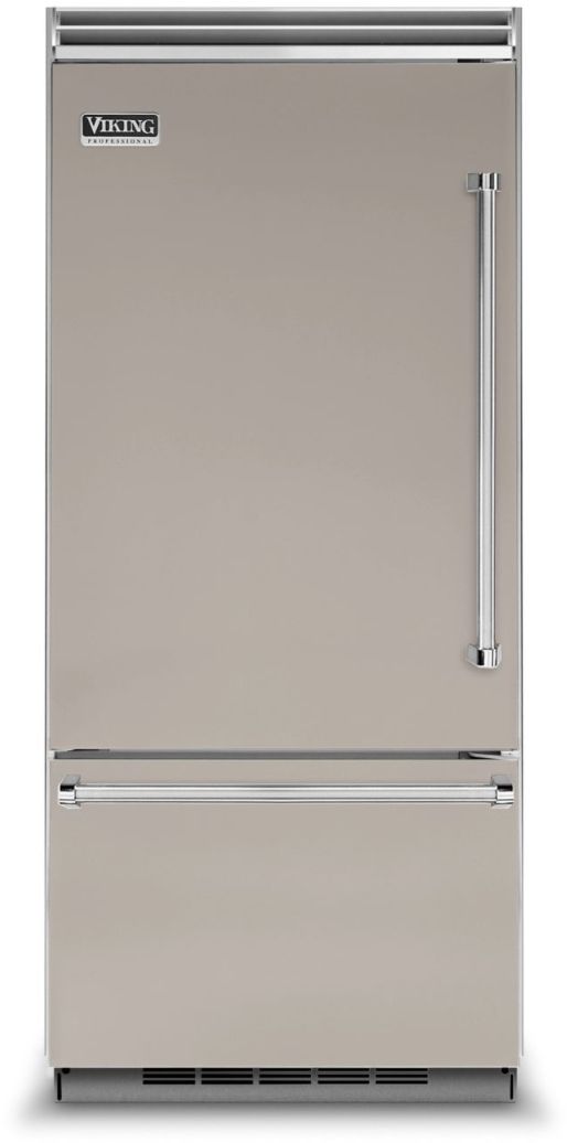 Viking® 5 Series 36 in. 20.4 Cu. Ft. Pacific Grey Professional Built In Left Hinge Bottom Freezer Refrigerator-0