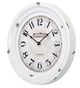 YHD Distressed White Circular Iron Wall Clock-0